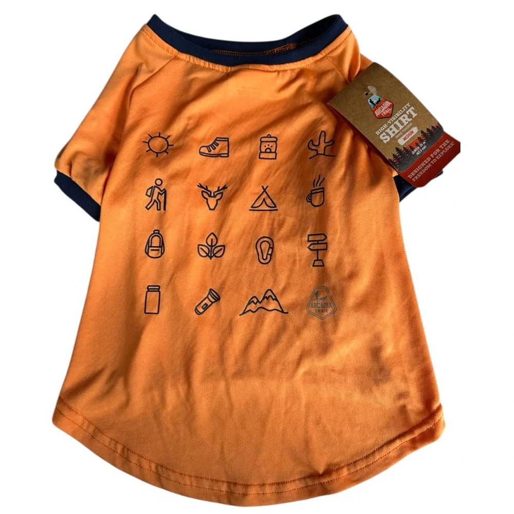 Arcadia Trail Icons High Visibility Orange Dog Shirt M
